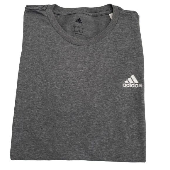 Nearly New! Adidas Gray Cotton Blend Short Sleeve Tee - Size Large - Picture 1 of 5